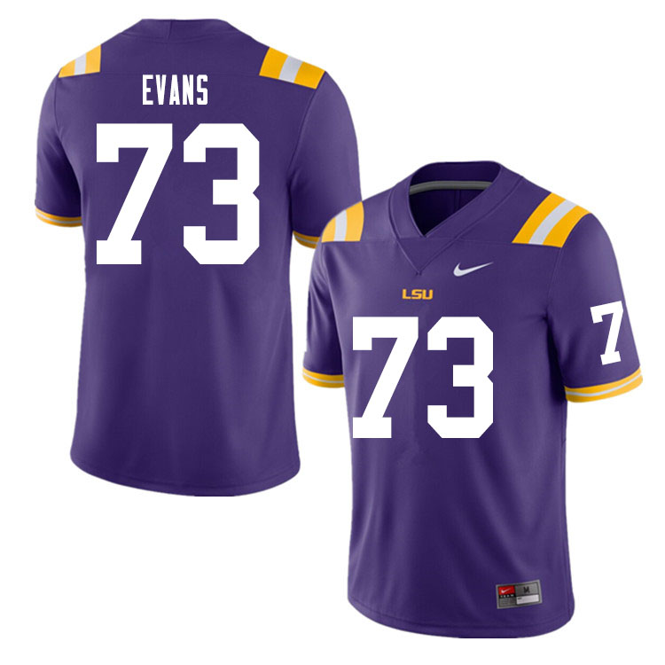 Men #73 Joseph Evans LSU Tigers College Football Jerseys Sale-Purple